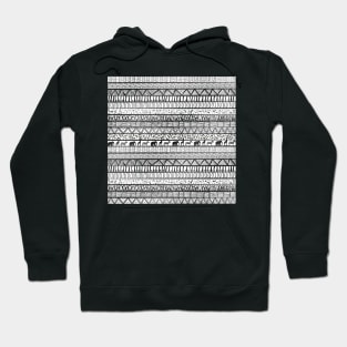 Black White Tribal African Pattern Hoodie